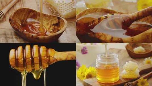 蜂蜜蜂蜜水慢动作高清在线视频素材下载