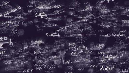 复古的数字数学符号场景高清在线视频素材下载