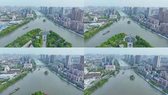 黄埠墩 无锡 京杭大运河 无锡段高清在线视频素材下载