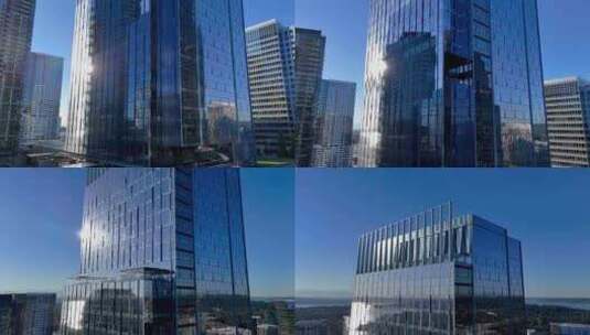 4K-亚马逊办公楼玻璃幕墙高清在线视频素材下载