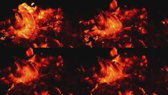 4K-木炭-篝火高清在线视频素材下载