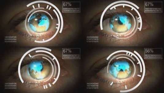从眼中看世界，未来科技风格高清在线视频素材下载