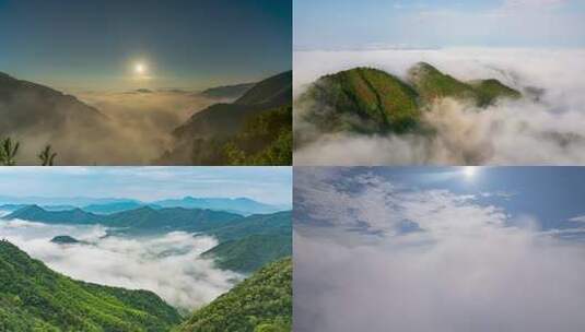 高空云海与阳光景象 各种云海 拨云见日高清在线视频素材下载