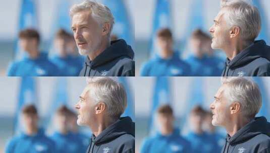 海滩团队建设阳光活力积极向上高清在线视频素材下载