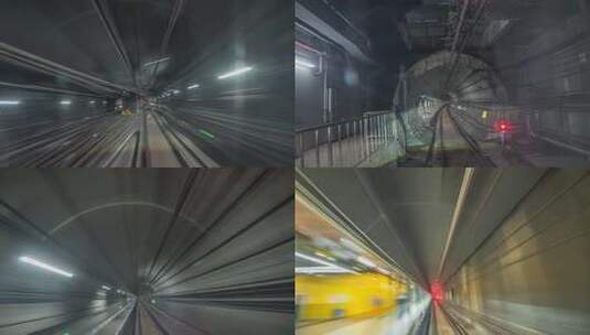 地铁行驶穿梭高清在线视频素材下载