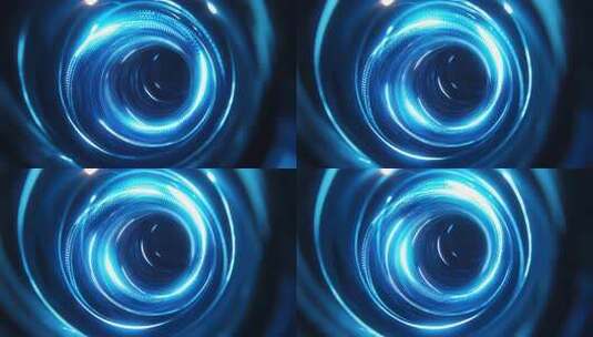 科技感蓝色光效隧道穿梭素材高清在线视频素材下载