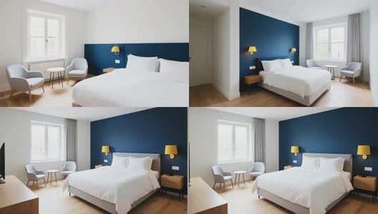 现代风格卧室室内场景高清在线视频素材下载