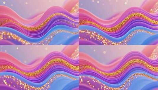 彩色波浪线条粒子背景素材高清在线视频素材下载