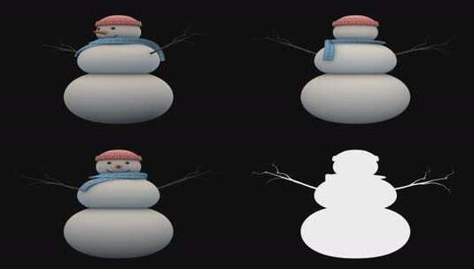 雪人无缝循环高清在线视频素材下载