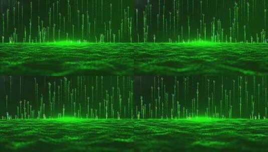 数字矩阵技术二进制代码绿色背景4K高清在线视频素材下载