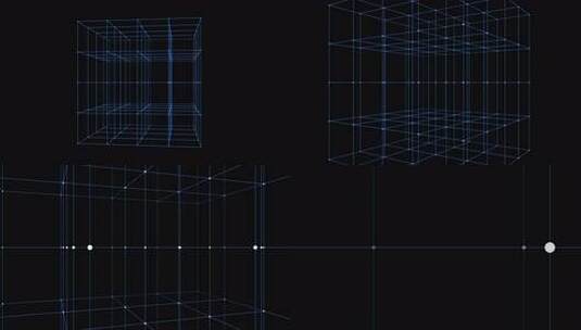 虚拟粒子数据网络动画背景高清在线视频素材下载