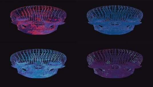 这款抽象、多彩的智能面部扫描仪具有一个屏高清在线视频素材下载