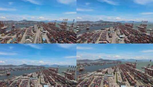 赤湾港 货运 码头 贸易 集装箱高清在线视频素材下载