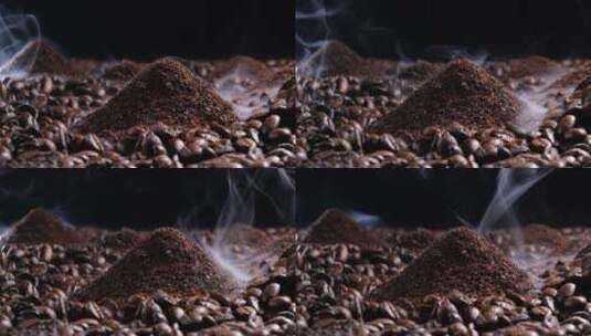咖啡粉和烟雾效果高清在线视频素材下载