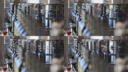 葡萄酒装瓶厂生产线高清在线视频素材下载