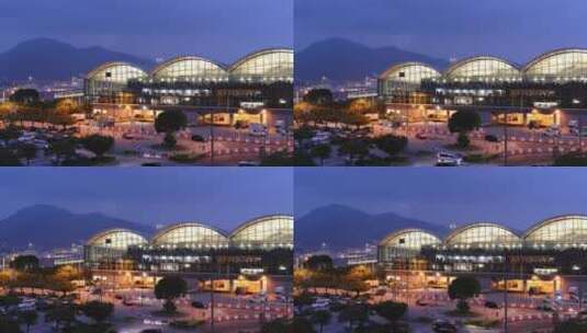 香港机场夜景高清在线视频素材下载