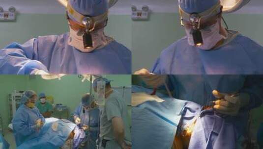 在手术室做手术的医生高清在线视频素材下载