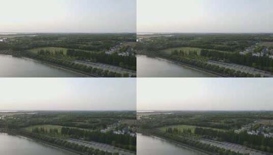 上海淀山湖彩虹桥4K航拍原素材高清在线视频素材下载