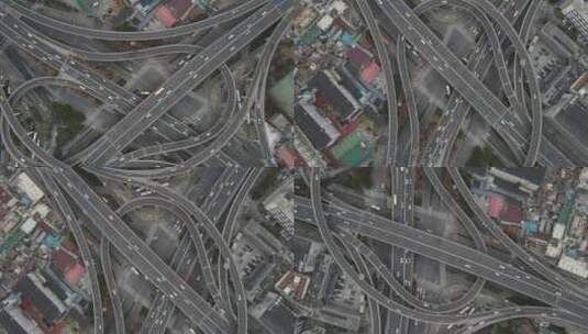 上海高架立交桥4K航拍原素材高清在线视频素材下载