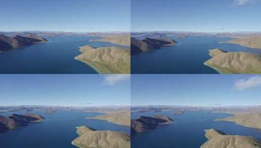 中国西藏羊湖航拍高清在线视频素材下载