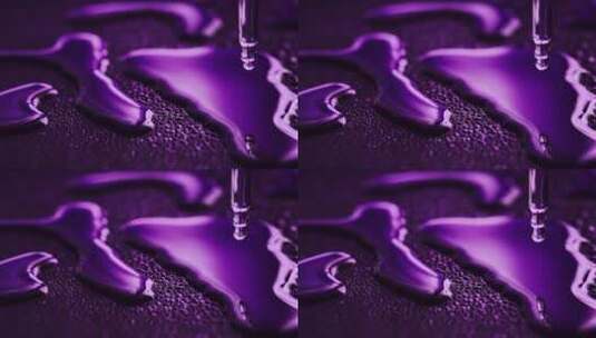 暗紫色精华液滴管落水美妆素材高清在线视频素材下载