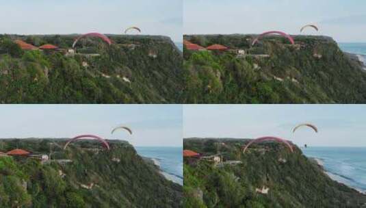 海岸滑翔伞高清在线视频素材下载