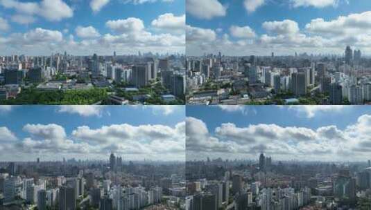 上海徐汇区蓝天白云高清在线视频素材下载