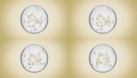 金色精华球液体分子DNA高清在线视频素材下载