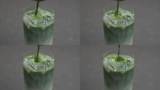 绿茶牛奶高清在线视频素材下载