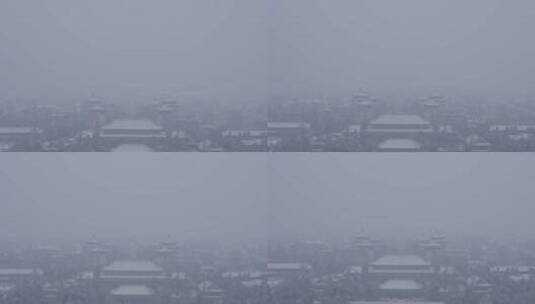 北京雪景 故宫雪景 北京下雪高清在线视频素材下载