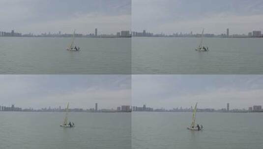 海上的帆船高清在线视频素材下载