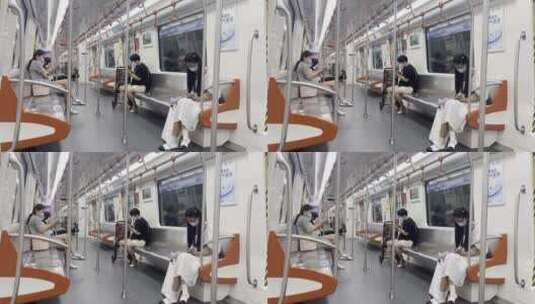非高峰期杭州地铁高清在线视频素材下载