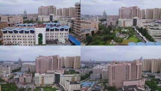 湘雅三医院门诊大楼住院大楼航拍高清在线视频素材下载