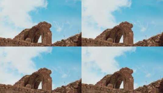沙巴克城堡遗址高清在线视频素材下载