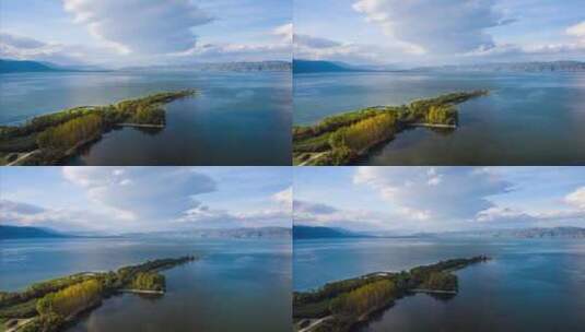 云南大理洱海海舌生态公园自然风光延时高清在线视频素材下载