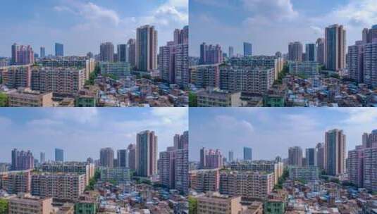 广州海珠区城市建筑蓝天白云延时风光高清在线视频素材下载