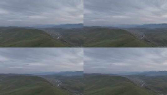 四川省甘孜州塔公草原雅拉雪山航拍高清在线视频素材下载