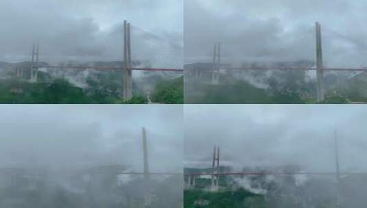 航拍贵州六广河大桥高清在线视频素材下载