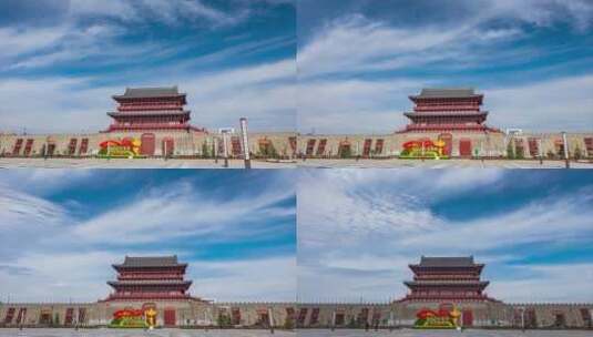甘肃庆阳文化产业园6K大范围延时摄影素材高清在线视频素材下载