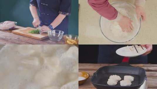 新年 过年 面食 传统美食 手工包饺子高清在线视频素材下载