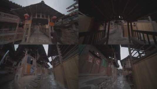 贵州少数民族村寨的木桥高清在线视频素材下载