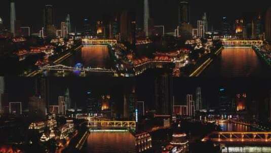 天津进步桥航拍高清在线视频素材下载
