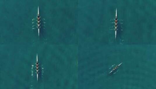 湖泊赛艇皮划艇高清在线视频素材下载
