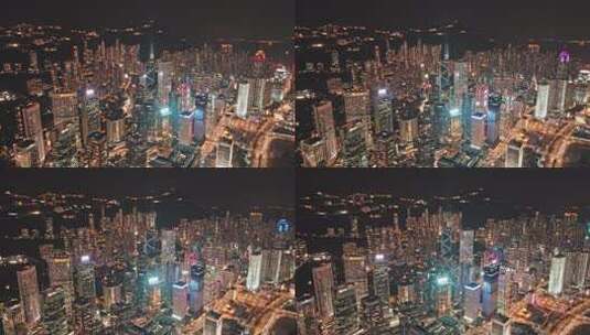 香港中银大厦夜景高清在线视频素材下载