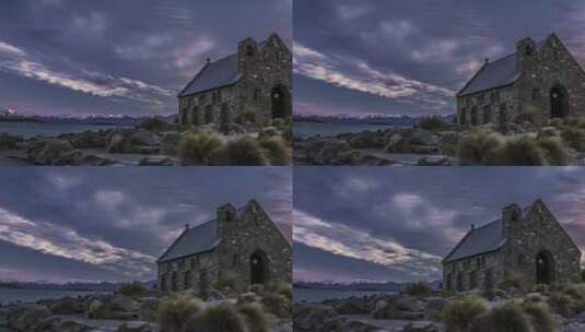 新西兰标志性教堂的延时高清在线视频素材下载