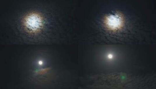月亮穿过云层，十五的圆月4k延时视频素材高清在线视频素材下载