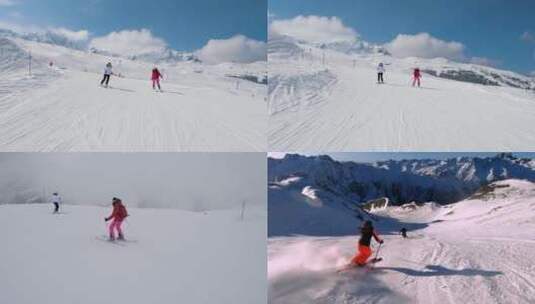 滑雪运动极限运动高清在线视频素材下载