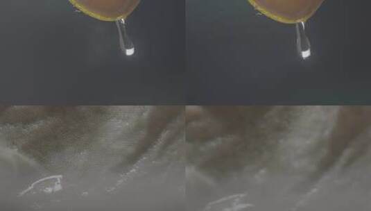 水滴滴落在笼布上高清在线视频素材下载