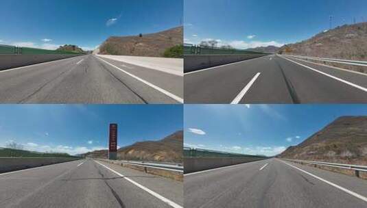 延时 汽车行驶在高速公路上 高速开车高清在线视频素材下载