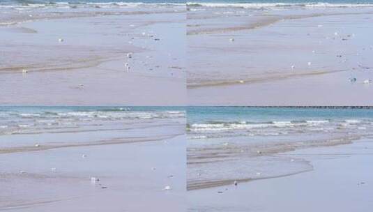 海滩和水域的塑料污染。高清在线视频素材下载